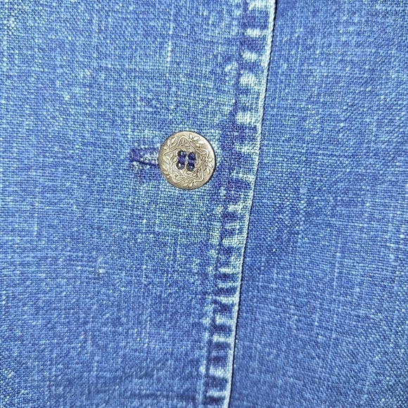 Requirements embroidered jean button up blouse size Large - Picture 3 of 7